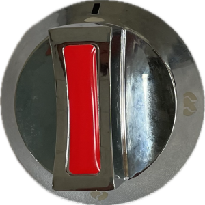 B-994 CHROME KNOB WITH RED STRIPE